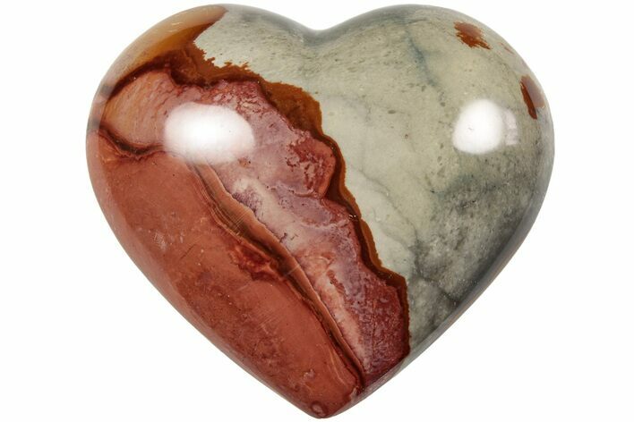 Wide, Polychrome Jasper Heart - Madagascar #205242